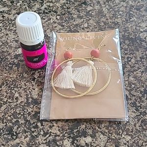 Young Living oil and earrings